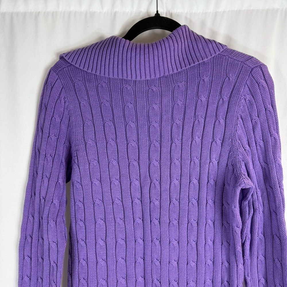 Jones New York Purple Cable Knit Women's
Sweater Size: S - Picture 9 of 11